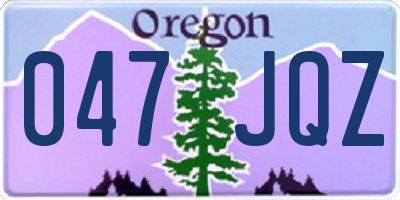 OR license plate 047JQZ