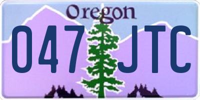 OR license plate 047JTC