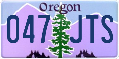 OR license plate 047JTS