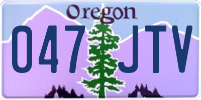 OR license plate 047JTV
