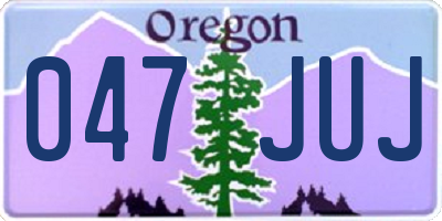 OR license plate 047JUJ