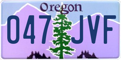 OR license plate 047JVF