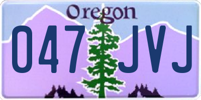 OR license plate 047JVJ