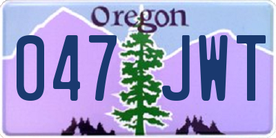 OR license plate 047JWT