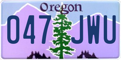 OR license plate 047JWU