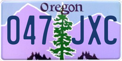 OR license plate 047JXC