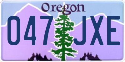 OR license plate 047JXE