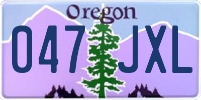 OR license plate 047JXL