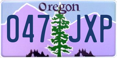 OR license plate 047JXP