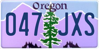 OR license plate 047JXS