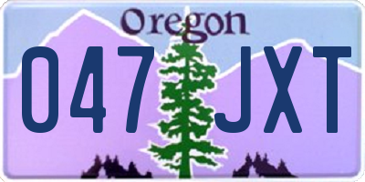 OR license plate 047JXT