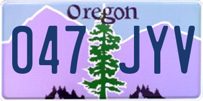 OR license plate 047JYV