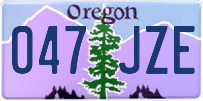 OR license plate 047JZE