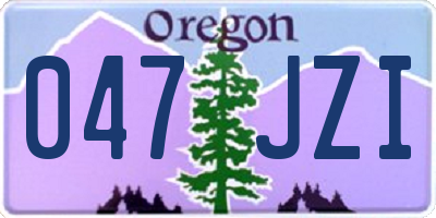 OR license plate 047JZI