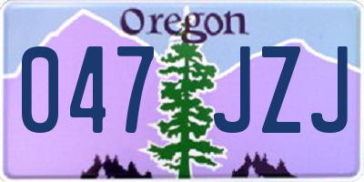 OR license plate 047JZJ