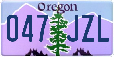 OR license plate 047JZL