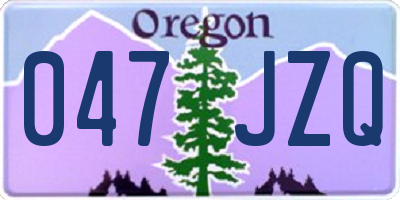 OR license plate 047JZQ