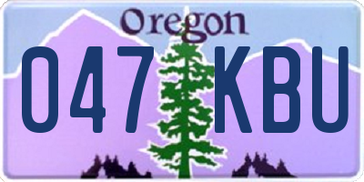 OR license plate 047KBU
