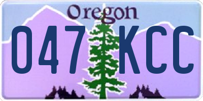 OR license plate 047KCC