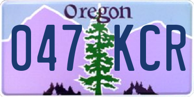 OR license plate 047KCR