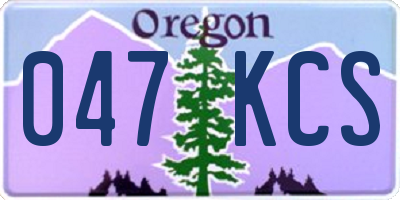 OR license plate 047KCS