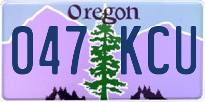 OR license plate 047KCU