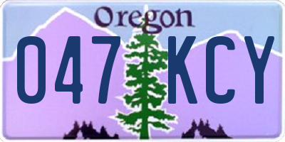 OR license plate 047KCY