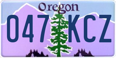 OR license plate 047KCZ
