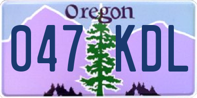 OR license plate 047KDL
