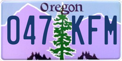 OR license plate 047KFM