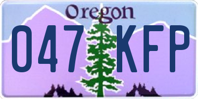 OR license plate 047KFP