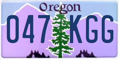 OR license plate 047KGG