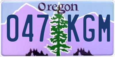 OR license plate 047KGM