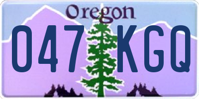 OR license plate 047KGQ