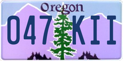 OR license plate 047KII