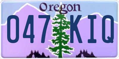 OR license plate 047KIQ