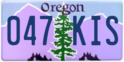 OR license plate 047KIS