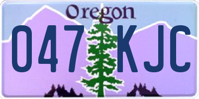 OR license plate 047KJC