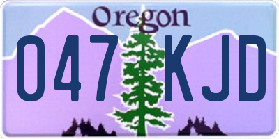 OR license plate 047KJD