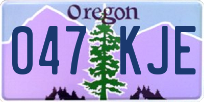 OR license plate 047KJE