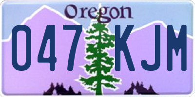 OR license plate 047KJM
