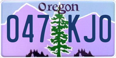 OR license plate 047KJO