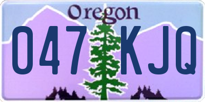 OR license plate 047KJQ