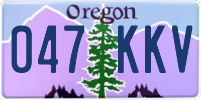 OR license plate 047KKV