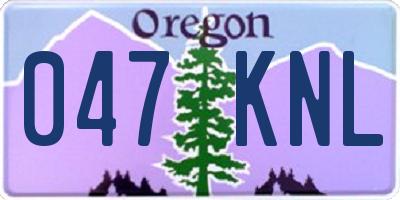 OR license plate 047KNL