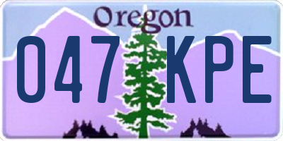OR license plate 047KPE