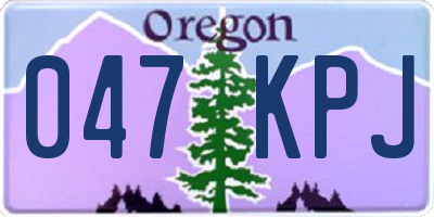 OR license plate 047KPJ