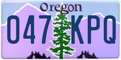 OR license plate 047KPQ