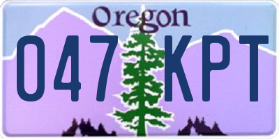 OR license plate 047KPT