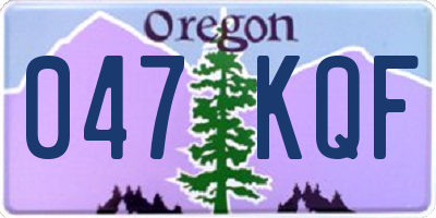 OR license plate 047KQF